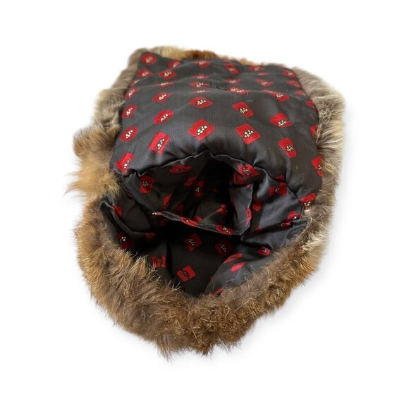 Vintage Fur bag with buckle closure, Brown multi - Picture 7 of 15